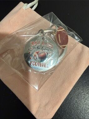 Football Charm Keyring - Just a Girl Who Loves Football